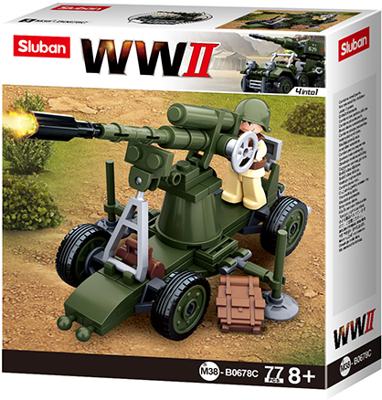 Sluban WWII - Air Defence Cannon bouwstenen set (M38-B0678C)