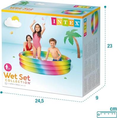 Intex opblaasbaar zwembad rainbow ombre - thumbnail