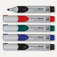 Sigel Glasmarker GL711 Zwart, Blauw, Rood, Groen GL711 5 stuks/pack - thumbnail