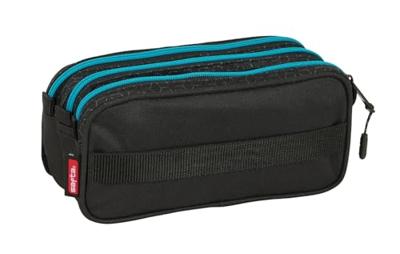 Pennenetui met 3 vakken Kelme Iron Zwart 21,5 x 10 x 8 cm