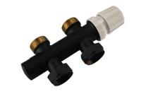 Thermostatisch Onderblok Wiesbaden 3/4 Recht Mat Zwart Zonder Knop - thumbnail