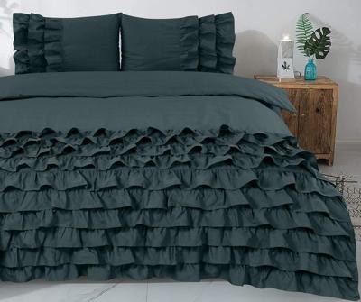 RoyalTextile - Cyprus Dekbedovertrek 100% Katoen - Groen - 240 x 220