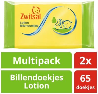 Zwitsal - Billendoekjes Lotion - 2x 65 stuks - thumbnail
