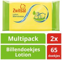 Zwitsal Billendoekjes Lotion 2 x 65 stuks bij Jumbo - thumbnail