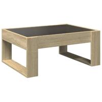 Salontafel met Infinity LED 70x53x30 cm sonoma eikenkleurig - thumbnail