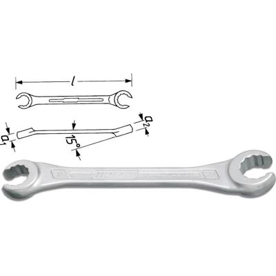 Hazet 612-16X18 Dubbele open ringsleutel Sleutelbreedte (metrisch) 16 - 18 mm