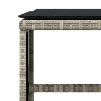 17-delige Tuinset met kussens poly rattan lichtgrijs - thumbnail