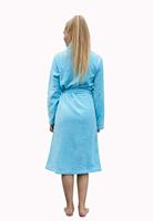 Lichtblauwe badjas fleece - unisex-xl/xxl - thumbnail