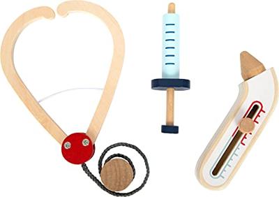 Small Foot - dokterjas met houten accessoires, 4dlg.