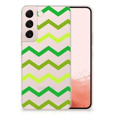 Samsung Galaxy S22 | TPU bumper | Zigzag Groen Samsung Galaxy S22 | TPU bumper | Zigzag Groen