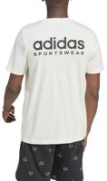 Heren-T-Shirt met Korte Mouwen Adidas Molded Linear Wit Natuurlijk - Maat: XL - thumbnail