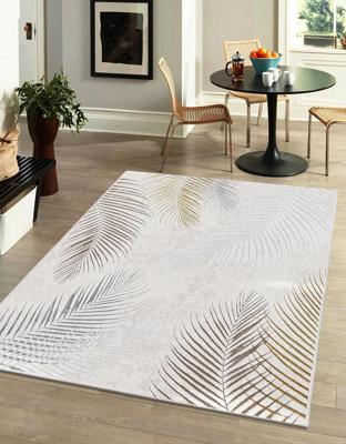 Laagpolig Palmbladeren Vloerkleed Crème -160 x 230 cm