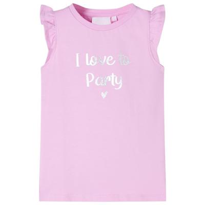 VidaXL Kindershirt met ruches aan de mouwen 104 lila
