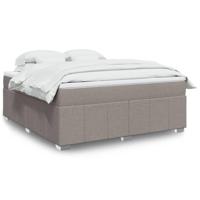 Boxspring met matras stof taupe 180x200 cm - thumbnail