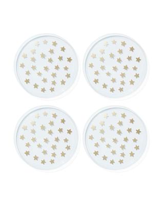 HEMA Bordjes herbruikbaar plastic sterren - 4 stuks (transparant)