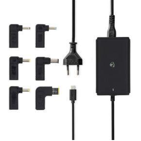 Nedis Notebook-Adapter | GaN | 65 W | 5 / 9 / 12 / 15 / 20 V DC | 2.4 / 3.0 / 3.25 A | Gebruikt voor: Notebook / Smartphone / Tablet | Euro / Type-C
