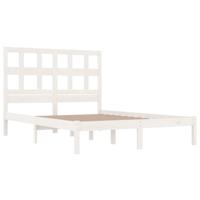 Bedframe zonder matras massief grenenhout wit 120x190 cm - thumbnail