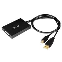 club3D CAC-1130 DisplayPort-kabel Mini-displayport / DVI Adapterkabel Mini DisplayPort-stekker, DVI-D 24+1-polige bus 0.15 m Zwart - thumbnail