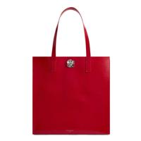 Ted Baker Rosenni Rose Detail Crinkle Large Tote Bag-Red - thumbnail