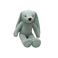 Pluchen konijn knuffel - 35 cm - mint - thumbnail