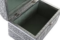 Doos-Juwelenkistje DKD Home Decor Groen Zilverkleurig Hout Aluminium 25 x 15 x 18 cm - thumbnail