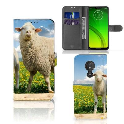 Motorola Moto G7 Power | Telefoonhoesje | Met pasjeshouder | Schaap en Lammetje