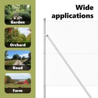 VidaXL Afrasteringspaal zilver 10 x 1 m (12 x 12 mm gaas) staal - thumbnail