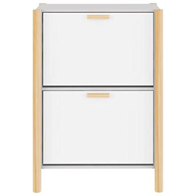 VidaXL Schoenenkast 57,5x33x80 cm bewerkt hout wit