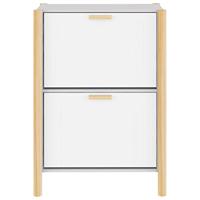 VidaXL Schoenenkast 57,5x33x80 cm bewerkt hout wit - thumbnail