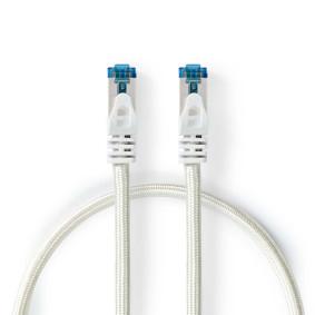 CAT6a-Kabel | S/FTP | RJ45 Male | RJ45 Male | 0.50 m | Snagless | Rond | Gevlochten / PVC | Zilver | Cover Window Box CAT6a-Kabel | S/FTP | RJ45 Male | RJ45 Male | 0.50 m | Snagless | Rond | Gevlochten / PVC | Zilver | Cover Window Box