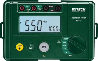Extech MG310 Isolatiemeter 250 V, 500 V, 1000 V 5.5 GΩ Extech MG310 Isolatiemeter 250 V, 500 V, 1000 V 5.5 GΩ