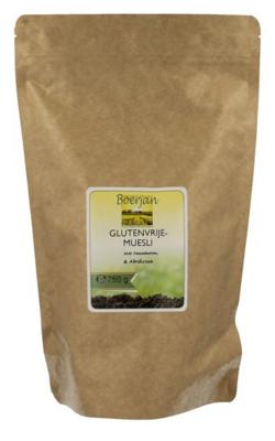 Boerjan Glutenvrije Muesli Hazelnoten Abrikozen 750 gram