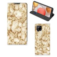 Samsung Galaxy A42 | Standcase | Marmer Goud - thumbnail