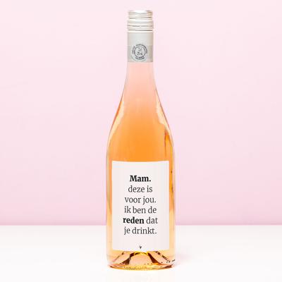 Wijnfles Jij bent de reden dat ze drinkt - Rosé (Blush Rosé) Wijnfles Jij bent de reden dat ze drinkt - Rosé (Blush Rosé)