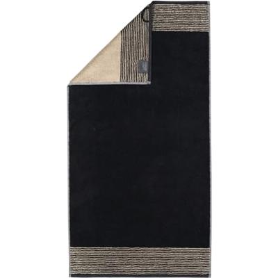 Cawö Cawö Two-Tone Handdoek schwarz 50/100