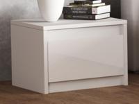 Set van 2 nachtkastjes ITALO 1 lade wit/hoogglans wit - thumbnail