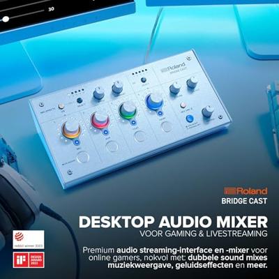Roland Bridge Cast Ice White gaming audio mixer