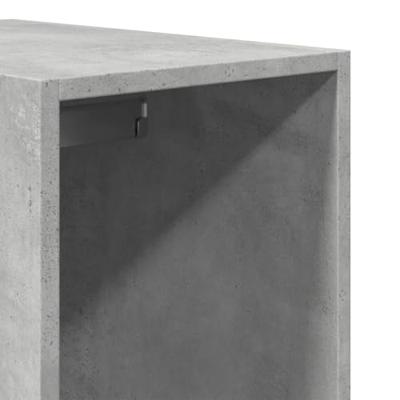 Kledingkast 30x50x200 cm bewerkt hout betongrijs