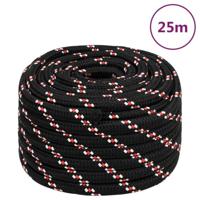 VidaXL Boot touw 20 mm 25 m polypropyleen zwart - thumbnail