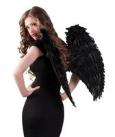 Engelenvleugel zwart 65x65cm - thumbnail