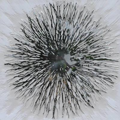 Schilderij -Handgeschilderd - Paardenbloem - 100x100cm