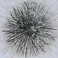 Schilderij -Handgeschilderd - Paardenbloem - 100x100cm - thumbnail