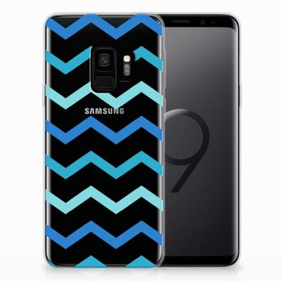 Samsung Galaxy S9 | TPU bumper | Zigzag Blauw Samsung Galaxy S9 | TPU bumper | Zigzag Blauw