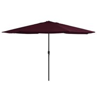 Parasol met metalen paal 390 cm bordeauxrood - thumbnail
