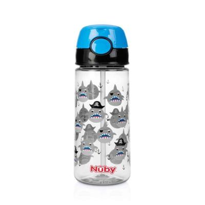 Nuby Beker zacht rietje drukknop blauw 540ml 4+ jaar 1 Stuks Nuby Beker zacht rietje drukknop blauw 540ml 4+ jaar 1 Stuks