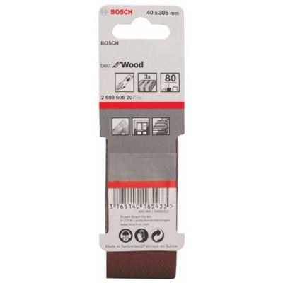 Bosch Accessoires 3 Banden 40x305 X440, Best for Wood+Paint , K80 - 2608606207