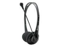 Equip 245302 chat headset, 3.5mm, head-band, calls & music, binaural, rotary, black - thumbnail