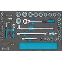 Hazet 163-57/56 Dopsleutelset Metrisch 1/4 (6.3 mm), 1/2 (12.5 mm) 56-delig - thumbnail