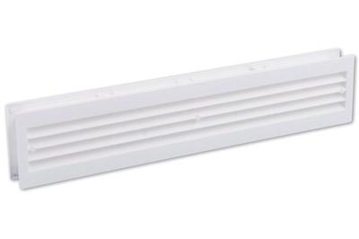 Nedco deurventilatierooster - wit - 90 x 455 mm - 2-delig