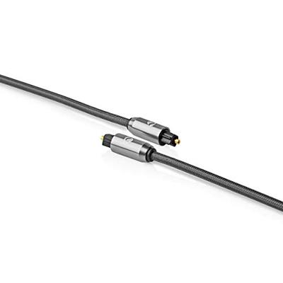 Nedis Optische Audiokabel | TosLink Male naar TosLink Male | 1 m | 1 stuks - CATB25000GY10 CATB25000GY10
